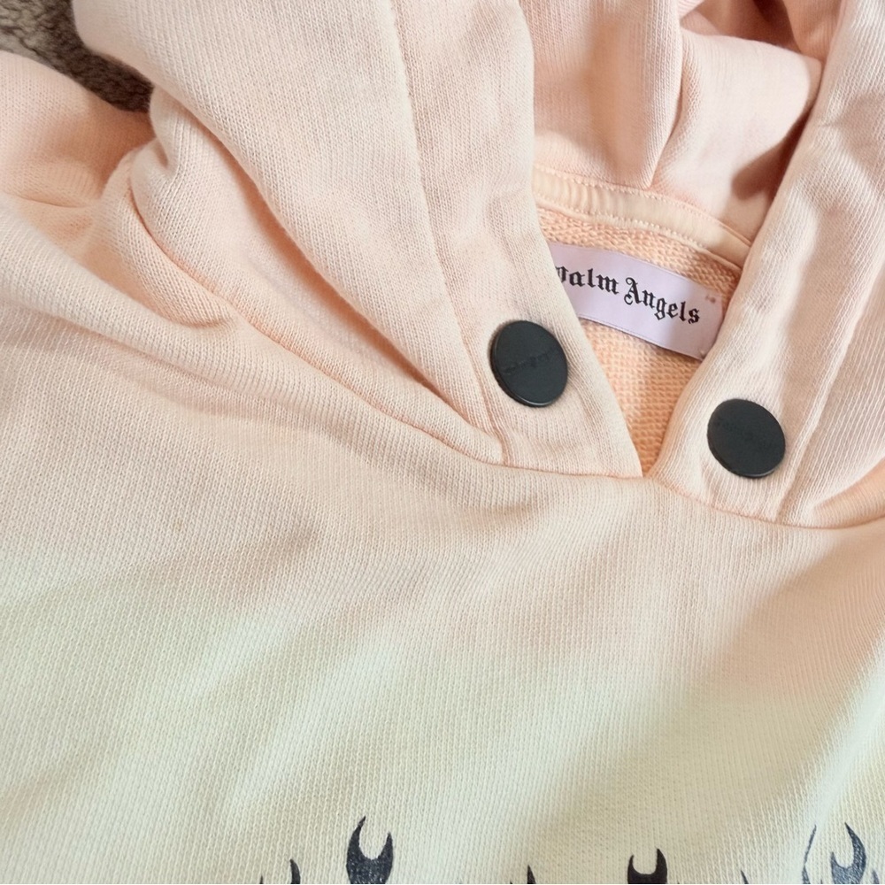Palm Angeles Rainbow Burning Logo Cropped Hoodie Size: Medium - Picture 10 of 12